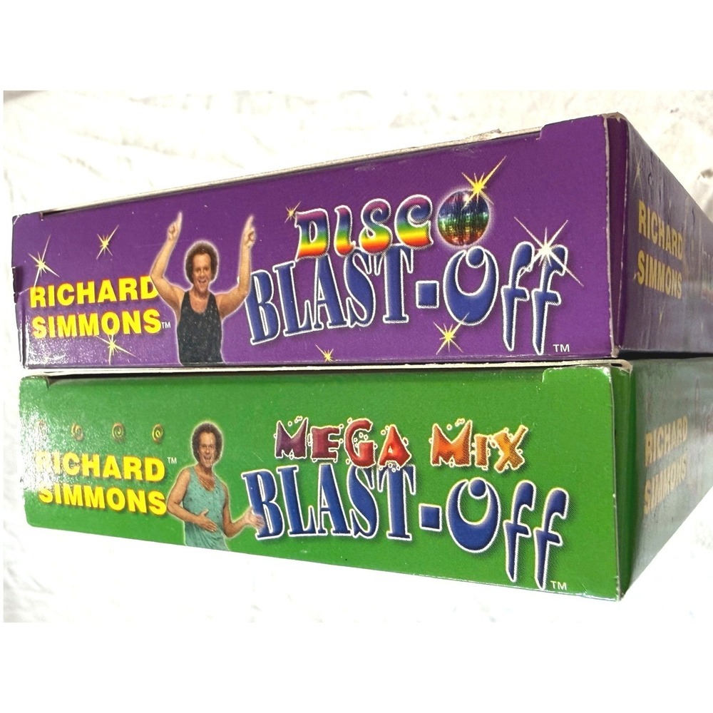 Richard Simmons Blast Off VHS Set Mega Mix Blast-Off Disco Blast-Off Workout